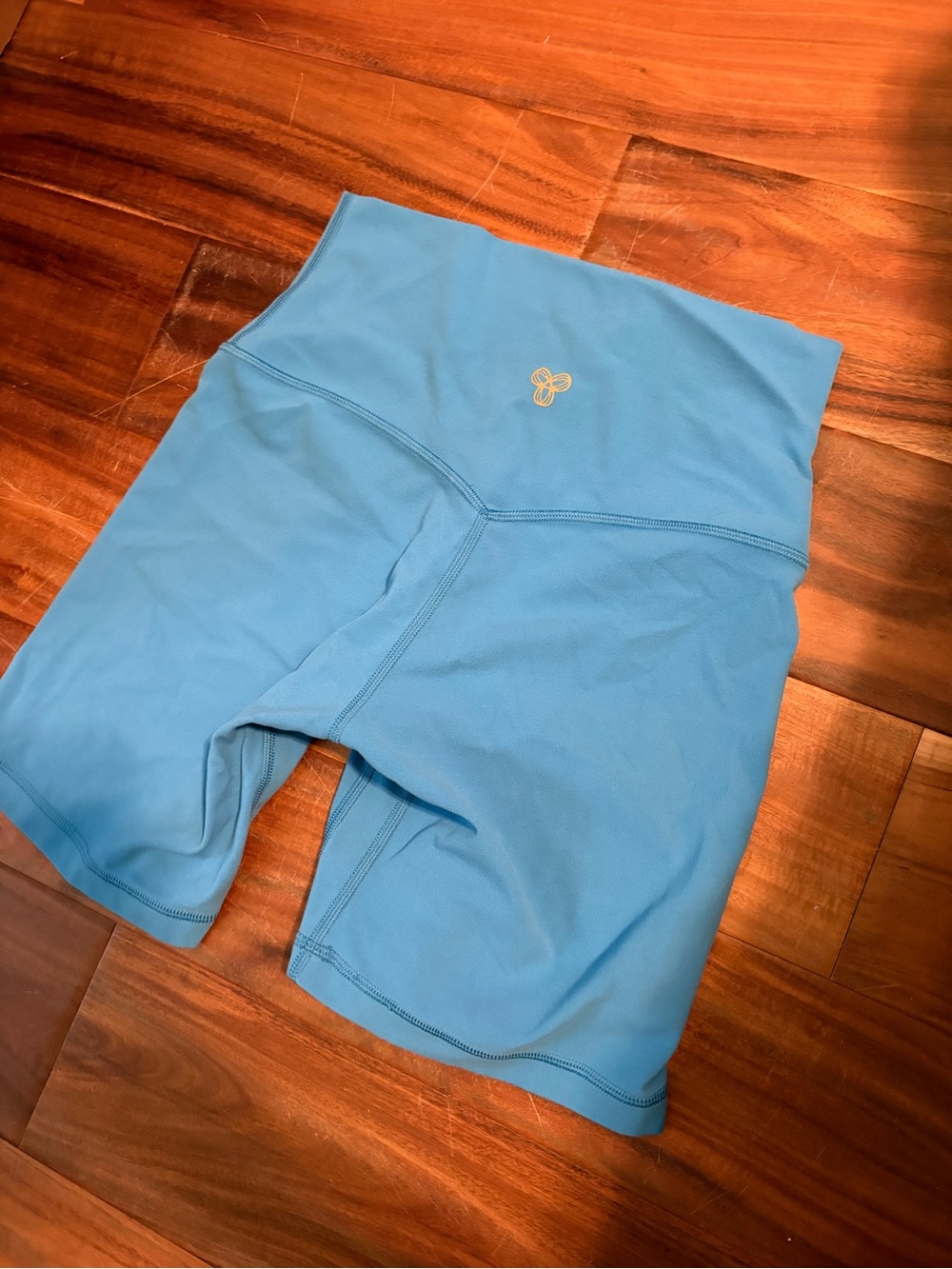 Aritzia Golden‎ High Rise Biker Shorts Blue Size 6 Buttery Soft Active (0836) - Picture 2 of 5